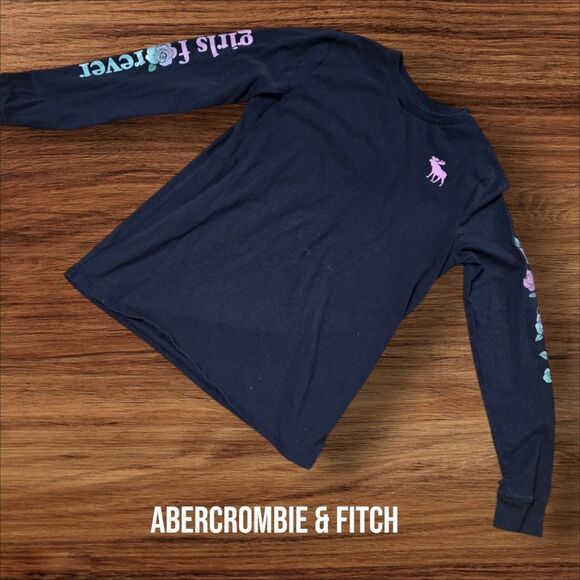Abercrombie and Fitch Kids Blue Floral Tee Shirt - Picture 1 of 7